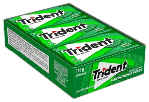 Chiclete Trident Menta Sem Açúcar – Caixa com 21 unid. de 8g