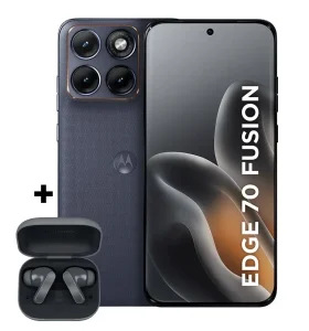 Combo Smartphone Motorola Edge 70 Fusion 5G 8/256GB Tela 6,8” 1.5K Extreme AMOLED 144Hz + Fone Bluetooth Moto Buds Bass