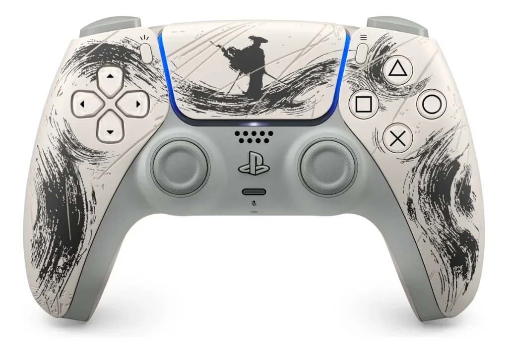 Controle sem fio DualSense® – Edição Limitada Ouro Ghost of Yōtei Preto – PlayStation 5