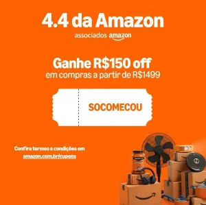 Cupom Amazon R$150 OFF em R$1499+