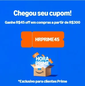 Cupom Amazon R$45 OFF em R$300