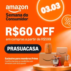 Cupom Amazon R$60 OFF acima de R$599 em Eletrodomésticos e Eletroportáteis