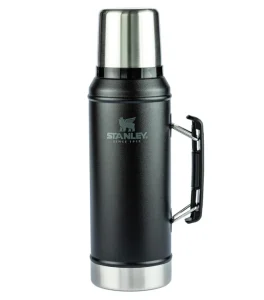 Garrafa térmica Stanley Classic, aço inoxidável 950 ml, 28h quente, 1,5 dias gelado, Matte Black