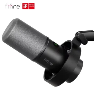 Microfone Dinâmico FIFINE K688, XLR/USB Streaming Vocal Profissional, Metal de estúdio, Função Mute, Conector de fone ouvido, Controle de volume de ganho, Gravação de Podcast PC, MAC, PS, PS5