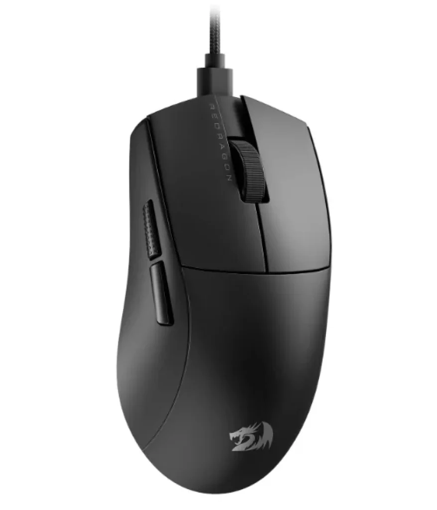 Mouse Gamer Redragon K1ng 1K Preto PAW3327 Cabo USB Tipo-C Removível 12400 DPI M724