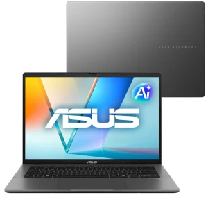 Notebook ASUS Vivobook S14 IA PC, Core Ultra 7, 16 GB, 512 GB, Linux, 14” Nivel IPS 60Hz, Matte Gray – S3407CA-LY121