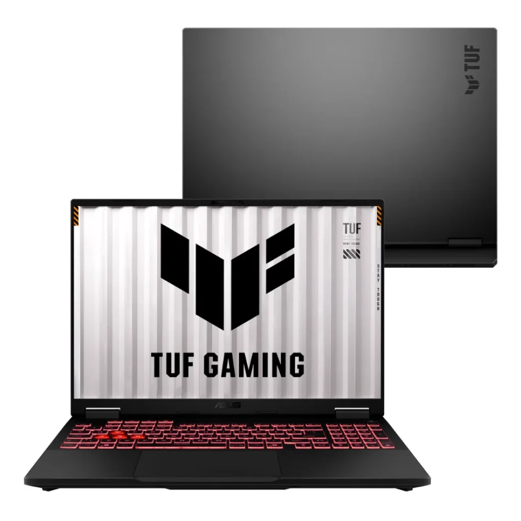 Notebook Gamer ASUS TUF Gaming A16 – AMD Ryzen™ 9 8940HX, RTX 5060 8GB 115W, 16GB RAM, SSD 512GB, 16″ FHD IPS 165Hz 100% sRGB, W11, Jaeger Gray – FA608PM-RV075W