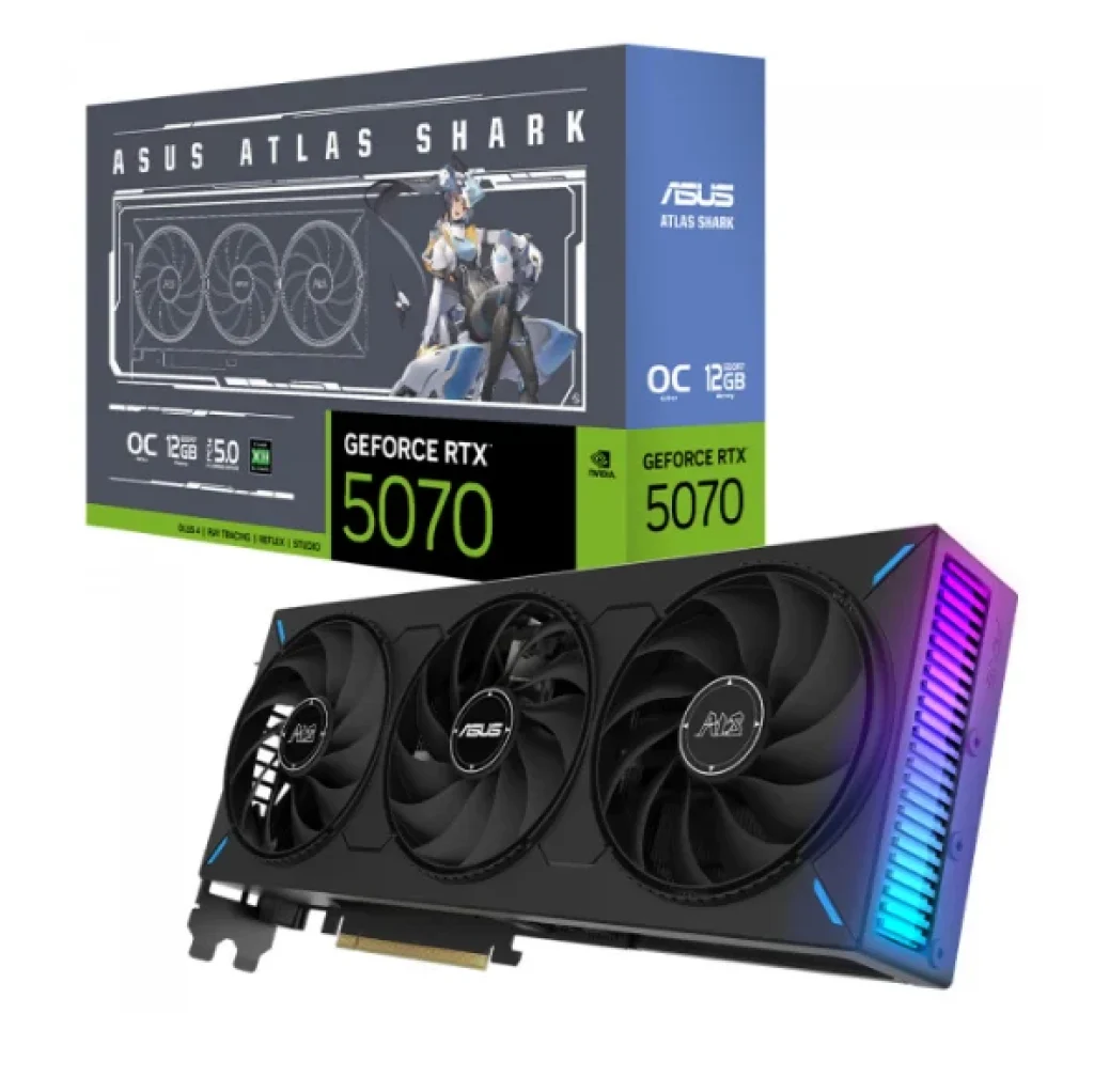 Placa de Vídeo Asus NVIDIA GeForce RTX 5070 ATS OC, 12GB, GDDR7, DLSS, Ray Tracing – ATS-RTX5070-O12G