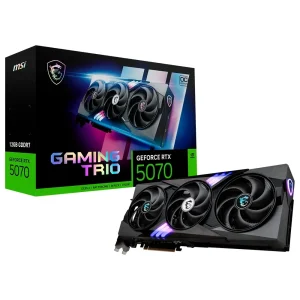 Placa de Vídeo MSI RTX 5070 Gaming Trio OC NVIDIA GeForce, 12GB GDDR7, 192-bit, 2625 MHz – G5070-12GTC