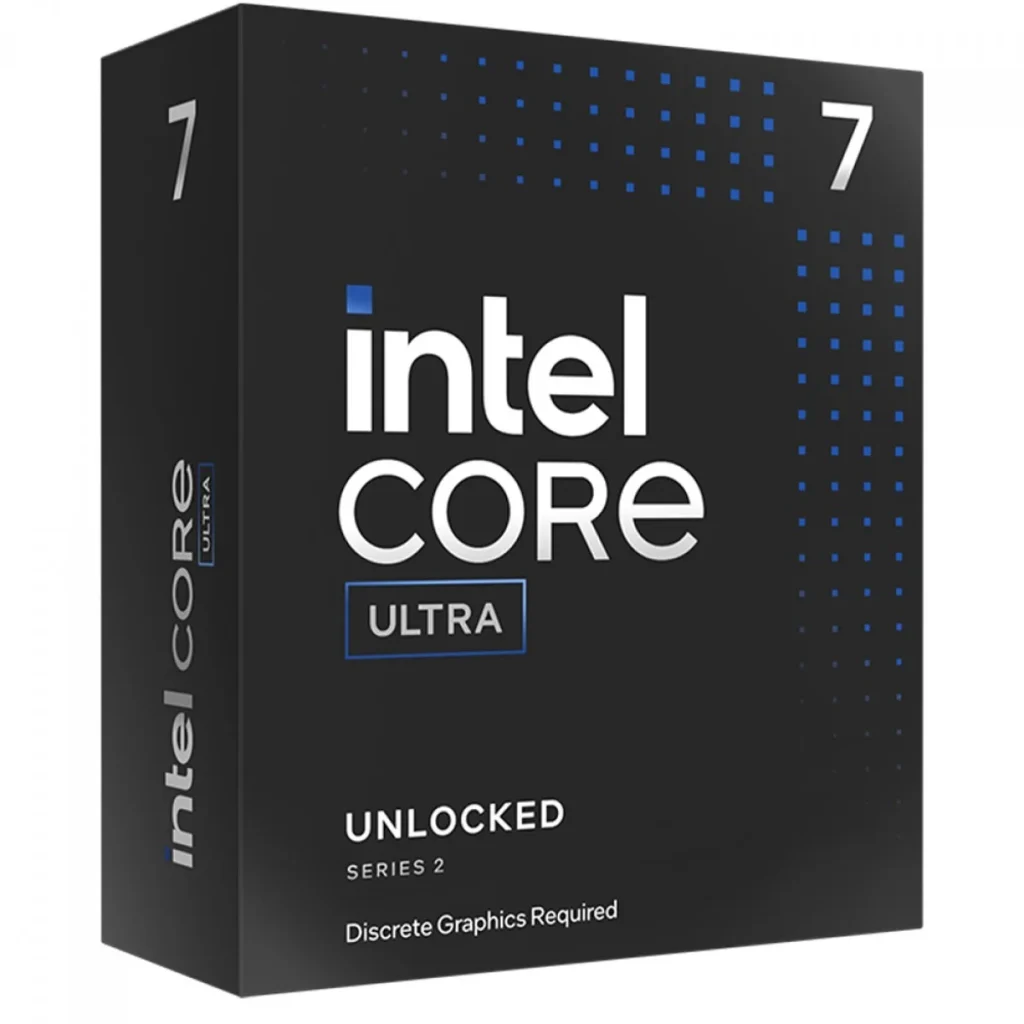 Processador Intel Core Ultra 7 265KF Otimizado para IA, 3.9 GHz (5.5GHz Turbo), Série 2, 20-Cores 20-Threads, LGA 1851 – BX80768265KF