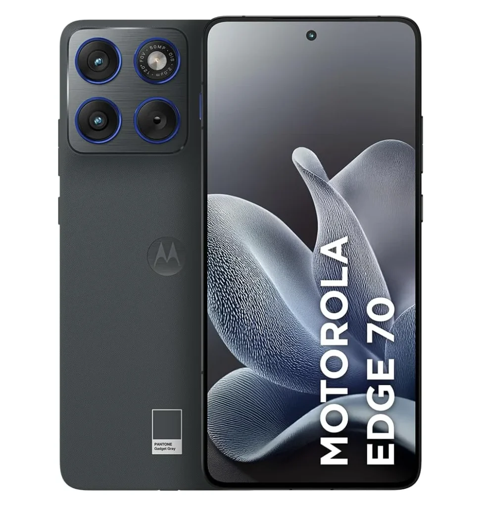 Smartphone Motorola Edge 70 5G – 256GB 24GB (8GB RAM + 16GB RAM Boost), Ultrafino, Snapdragon 7 Gen 4, 3 câmeras 50MP, Tela 1.5K Extreme AMOLED 120Hz 4800mAh 68W- XT2601-3