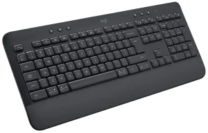 Teclado Sem Fio Logitech Signature K650 Com Apoio para as Mãos, Resistente a Derramamentos, Teclado Numérico, Conexão Bluetooth ou Receptor USB Logi Bolt e Layout US INTL