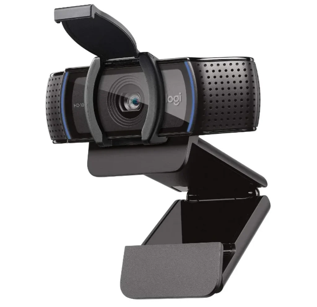 Webcam Full HD Logitech C920s com Microfone Embutido e Proteção de Privacidade para Chamadas e Gravações em Video Widescreen 1080p – Compatível com Logitech Capture