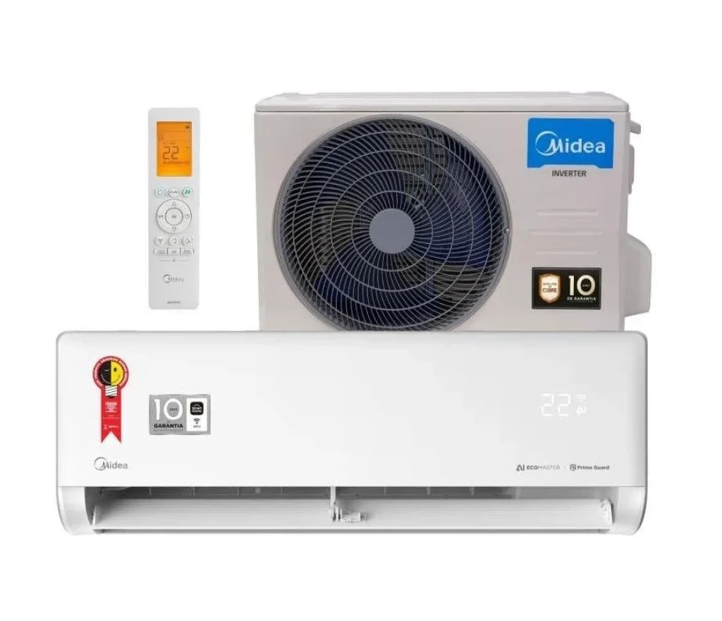 Ar-condicionado Split Inverter 9000 BTUs Midea Ai Ecomaster High Wall Quente e Frio Wi-Fi 220v – 42EZVQA09M5/38EZVQA09M5