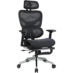 Cadeira de Escritório Dr. Office Master, Mesh, Ajustável, Apoio de braço 3D, Preta, DR-CH-MTR3DBF