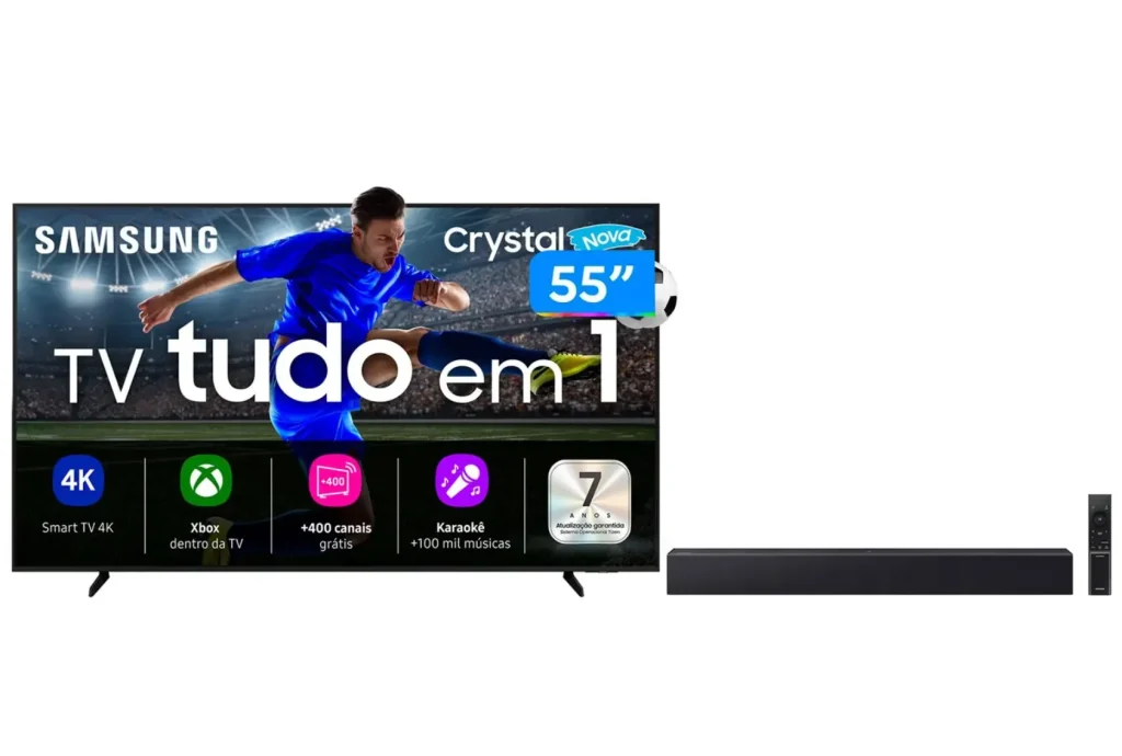 Combo Smart TV 55” Samsung 4K UHD 55U8600F+ Soundbar Samsung B-Series HW-B400F 40W