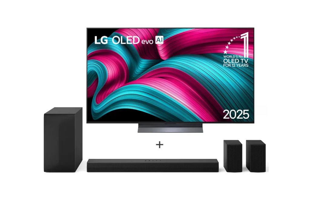 Combo Smart TV LG OLED evo AI C5 55″ 2025 + SoundBar S60TR 5.1 Canais, Bluetooth 5.3, Dolby Digital