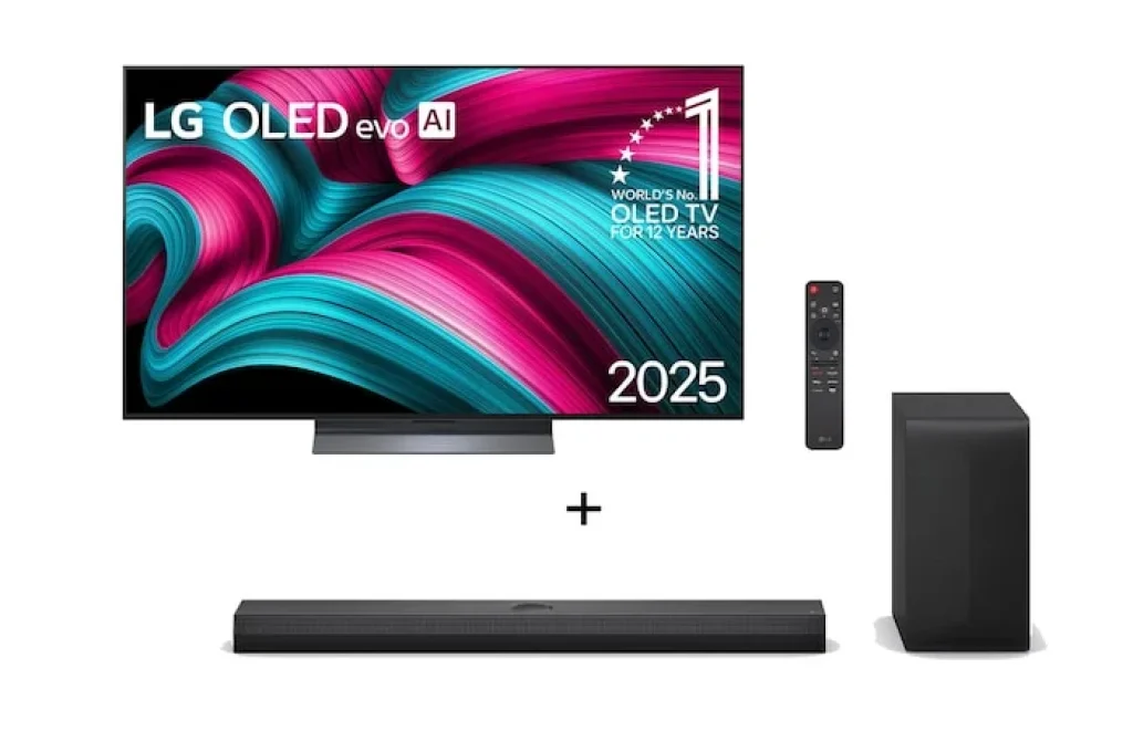 Combo Smart TV LG OLED evo AI C5 4K de 65 polegadas 2025 + Soundbar LG S70TY Dolby Atmos, Canais 3.1.1 e 400W RMS