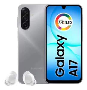 Combo Smartphone Samsung Galaxy A17 4G LTE – 8GB RAM 256GB Helio G99 6,7″ Super AMOLED FHD+ 90Hz Câm. Tripla 50MP Selfie 13MP 5000mAh + Fone Galaxy Buds Core Branco