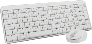 Combo Teclado e Mouse Sem Fio Logitech MK250 Bluetooth com Conectividade Rápida e Fácil, Design Compacto, Mouse Ambidestro, Layout ABNT2, Construção Durável, Compatível com PC e Mac – Branco