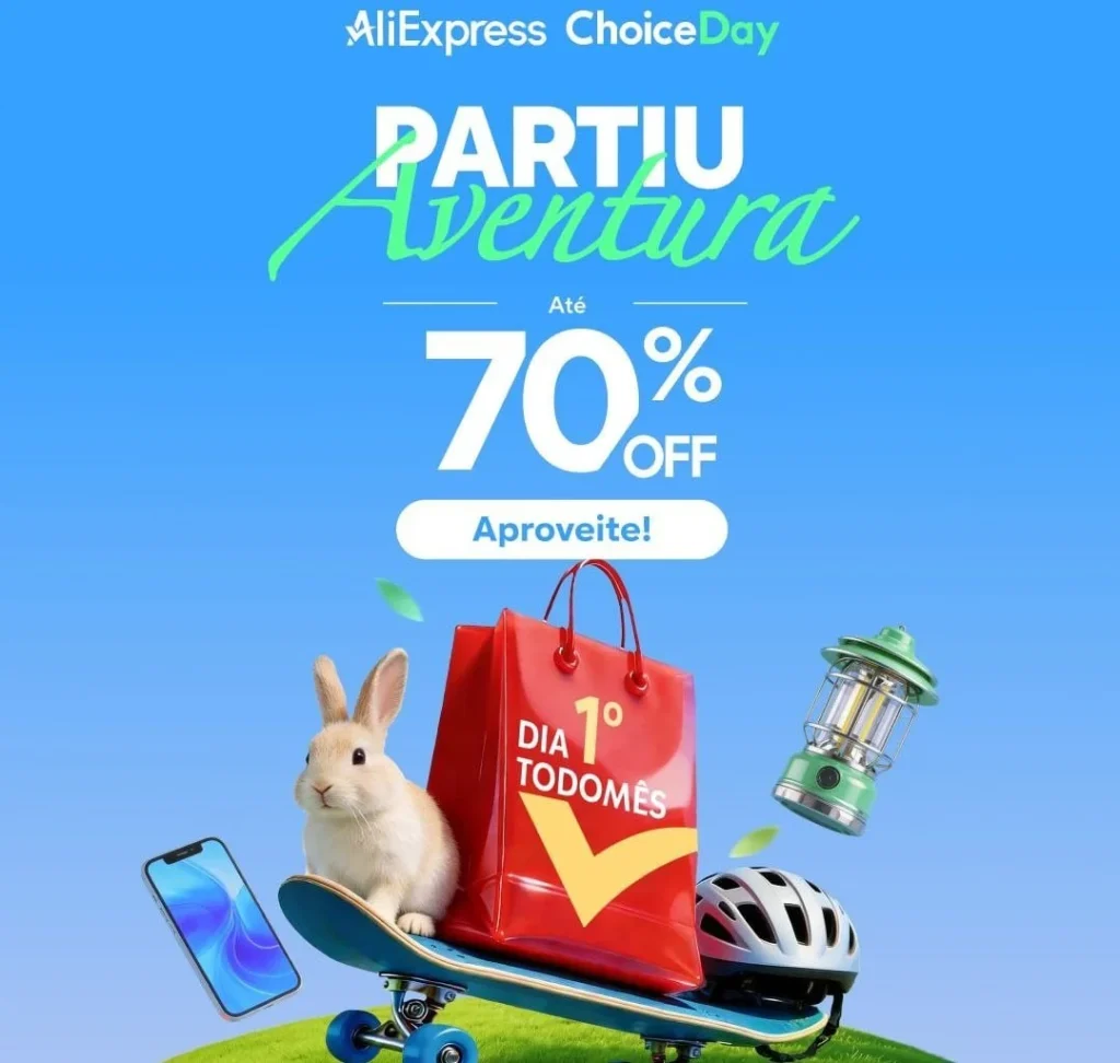 Cupons AliExpress Choice Day’s Abril – Partiu Aventura