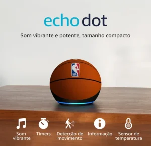 Echo Dot (5ª geração) – Edição Especial Limitada NBA Oficialmente Licenciada- Smart Speaker com Alexa Amazon