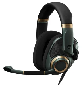EPOS H6Pro – Fone de ouvido acústico aberto para jogos com microfone – faixa leve – design confortável e durável – fone de ouvido Xbox, PS4 e PS5