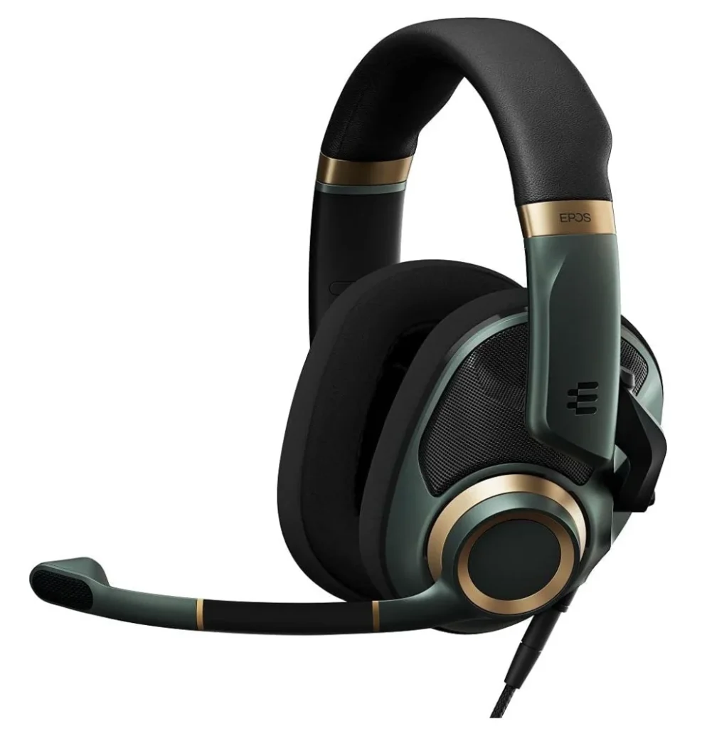 EPOS H6Pro – Fone de ouvido acústico aberto para jogos com microfone – faixa leve – design confortável e durável – fone de ouvido Xbox, PS4 e PS5