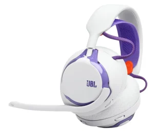 Headset Gamer JBL Quantum 650 Wireless ANC, Com Microfone, 2.4GHz, Bluetooth 5.3 e Fio, Branco – JBLQTUM650WHT