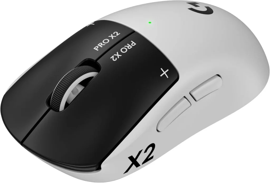 Mouse Gamer Sem Fio Logitech G PRO X2 SUPERSTRIKE LIGHTSPEED, Desempenho Ultra-rápido, Sistema de Gatilho Tátil Indutivo HITS, Ultraleve (61 g), Cliques táteis personalizáveis, 90 Horas, Carregamento USB-C, para PC/Mac/Notebook – 910-007775