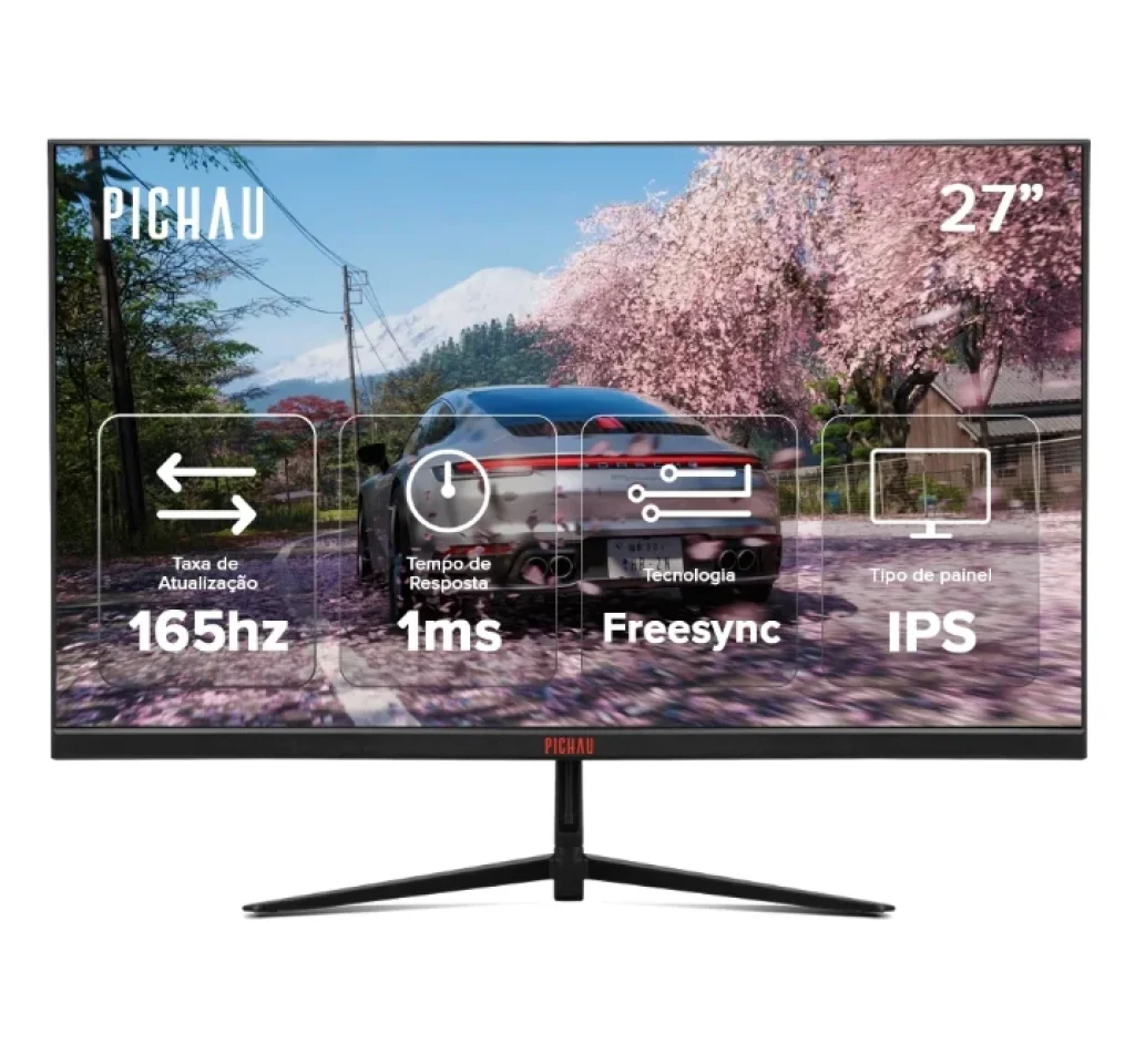 Monitor Gamer Pichau Athen V3S, 27 Pol, IPS, QHD, 1ms, 165Hz, FreeSync, HDMI/DP, PG-ATH27V3S-BL01