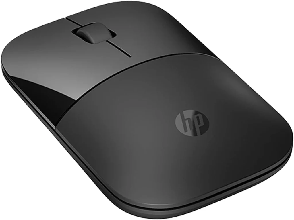 Mouse sem Fio HP Z3700 – Plug and Play com Dongle USB e Bluetooth, com até 1600 DPI, Bateria de até 16 Meses de Duração, Blue LED Multi-superficies, Preto (758A8AA)
