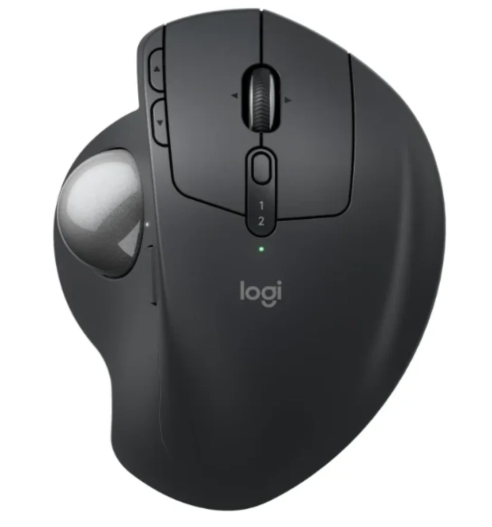 Mouse sem fio Logitech Trackball MX Ergo S com Ajuste de Ângulo, Conexão USB Logi Bolt ou Bluetooth, Easy-Switch para até 3 dispositivos, 6 Botões Programáveis, Compatível com PC/Mac