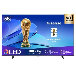 Smart TV Hisense 55 Polegadas U9/Q6QV 4K UHD QLED HDR10 Dolby Vision Atmos VIDAA Google TV – 55Q6QV
