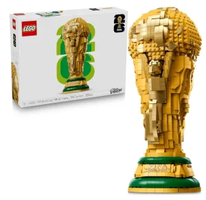 Troféu Oficial da Copa do Mundo FIFA LEGO Editions 2.842 peças mede cerca de 36 cm de altura 43020