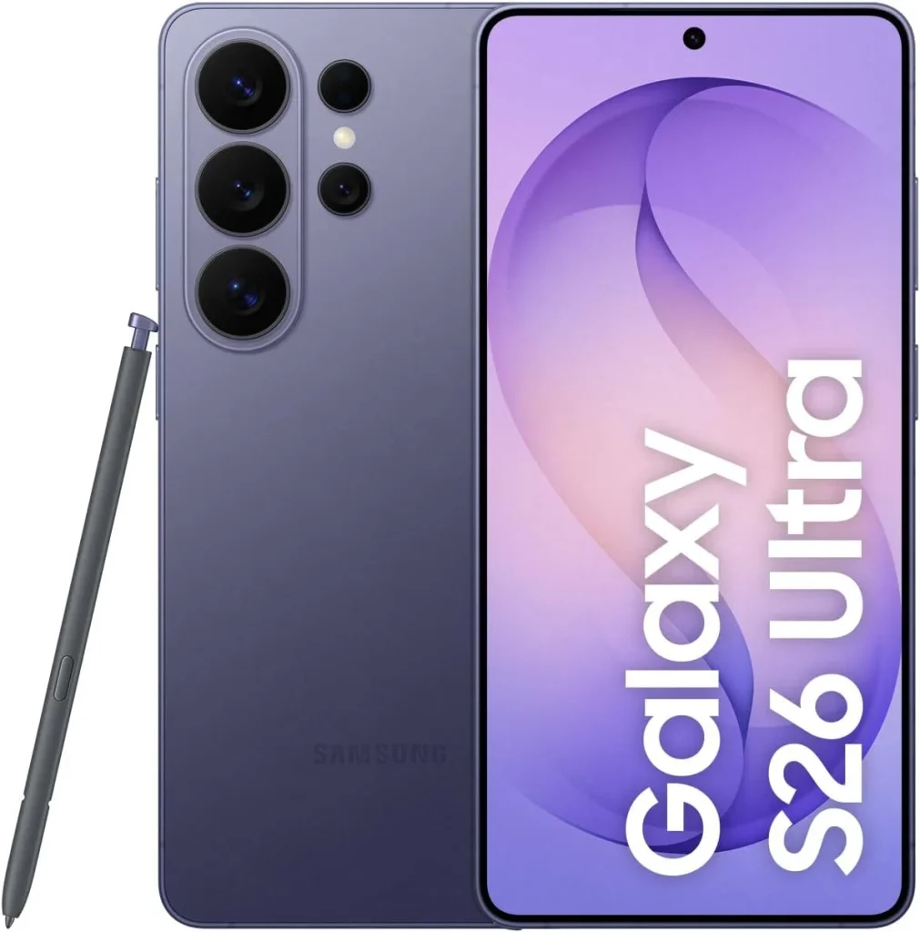 Celular Samsung Galaxy S26 Ultra 5G, 256GB, 12GB RAM, Câmera Quádrupla, Tela Grande de 6.9″ – Violeta