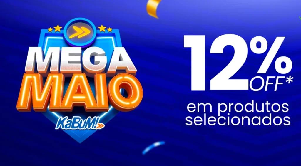 Cupom KaBuM! Mega Maio – 12% OFF em Produtos Selecionados
