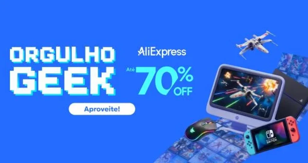 Cupons AliExpress – Orgulho Geek de até R$ 295 OFF
