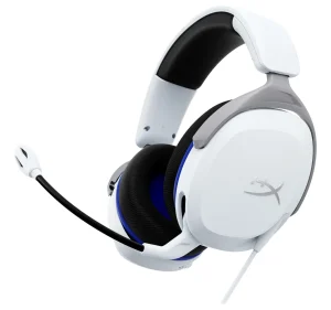 Headset Gamer HyperX Cloud Stinger 2 Core Branco – PlayStation 5, Drivers de 40 mm, Com microfone, Função giratória para mudo, 3,5mm Jack – 6H9B5AA