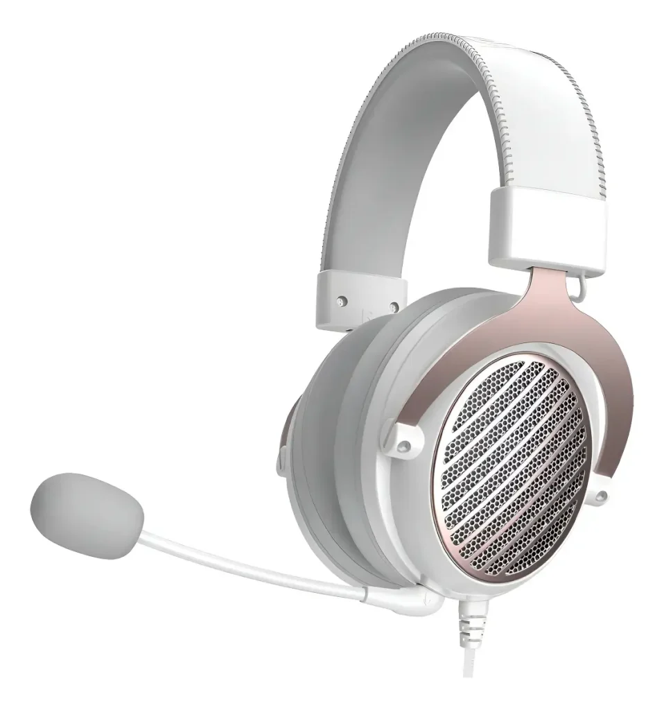 Headset Gamer Redragon Luna Branco Drivers 53mm Open Back – H540W