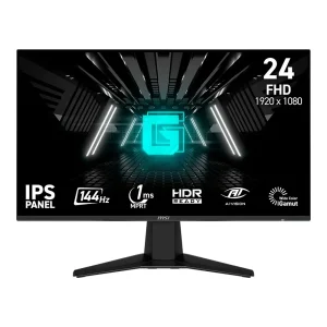 Monitor Gamer MSI 24″, Full HD, 144Hz, 1ms, IPS, FreeSync, HDR Ready, AI-Vision, Preto – G242L E14
