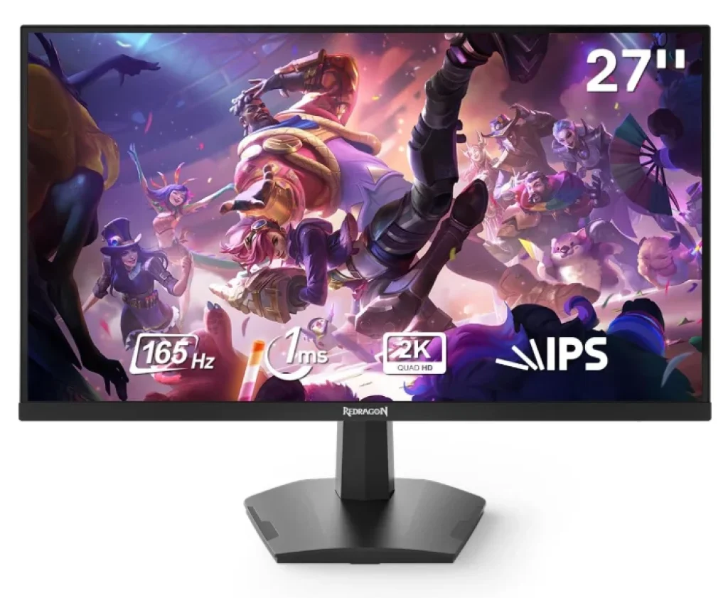 Monitor Gamer Redragon OPAL II 27” Quad-HD IPS 180Hz 1ms 90% DCI-P3 G-Sync e Freesync – GM27X5QIPS
