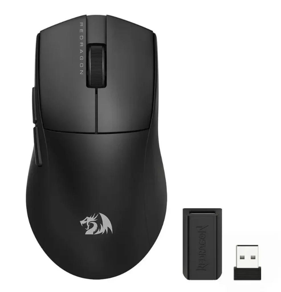 Mouse Gamer Sem Fio Redragon King Pro, 26000 DPI, Wireless, Cabo ou Bluetooth, 7 Botões, Preto – M916-PRO-1K