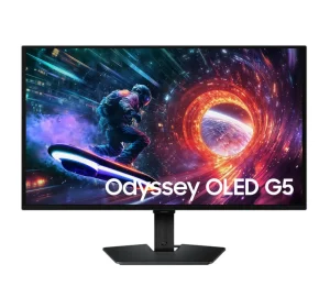 Monitor Samsung Odyssey OLED G5 27″, QHD, 180Hz, 0.03ms, G-sync, FreeSync, 99% DCI-P3, HDMI, DP, Preto – LS27FG500SLMZD