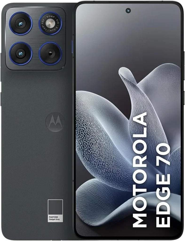 Smartphone Motorola Edge 70 5G – 512GB 24GB (12GB RAM + 12GB RAM Boost), Ultrafino, Snapdragon 7 Gen 4, 3 câmeras 50MP, Tela 1.5K Extreme AMOLED 120Hz 4800mAh 68W- XT2601-3