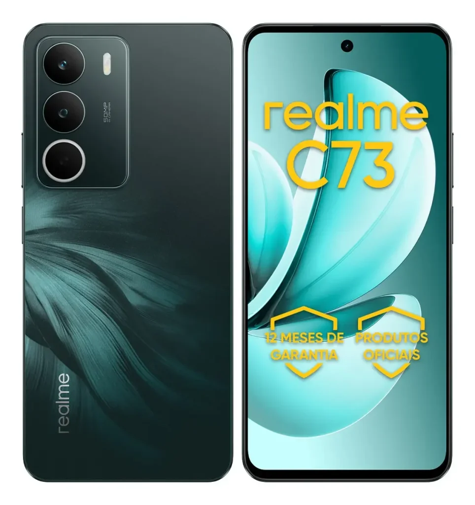 Smartphone Realme C73 4G NFC – 256GB 8GB RAM Dual Sim 50 MP 6.67″ HD+ 120Hz 6000mAh 45W