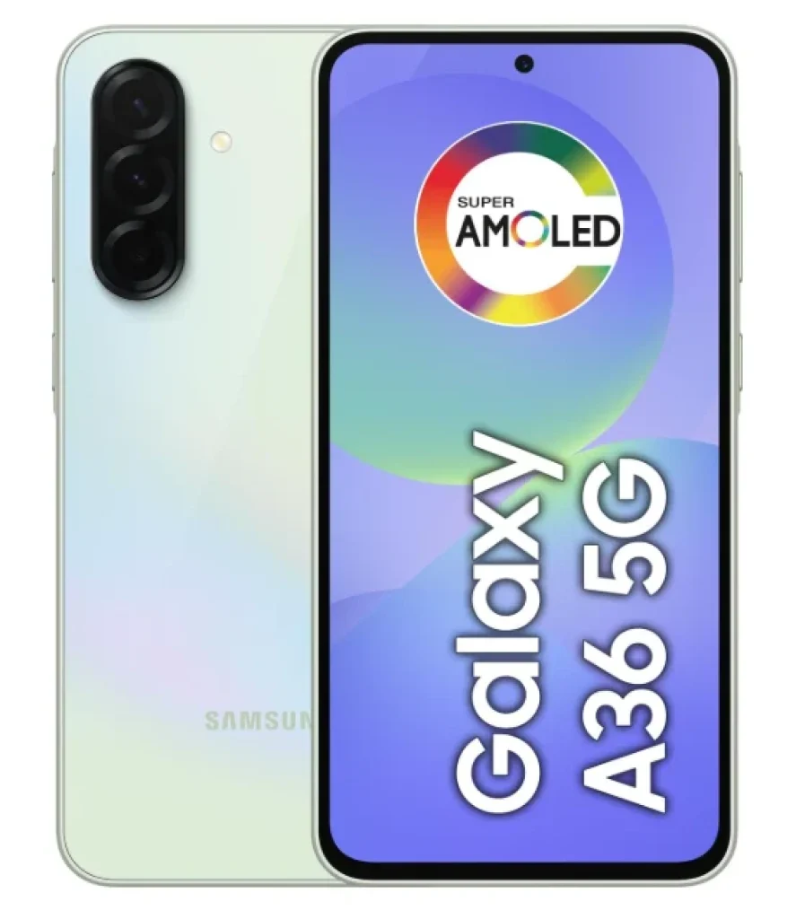 Smartphone Samsung Galaxy A36 5G 128GB, 6GB RAM, Câmera Tripla até 50MP, Tela Super AMOLED 6.7″, IP67, NFC, Recursos AI e Snapdragon 6 Gen 3