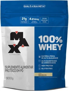 100% Whey Refil (900g) – Baunilha – Max Titanium, Max Titanium