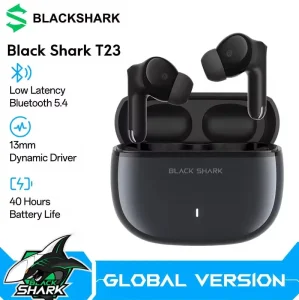 2un Fone de ouvido Black Shark T23 ENC Call Bluetooth 5.4 TWS Hi-Fi Audio Powerful Bass 40h Playback Smart Touch Control