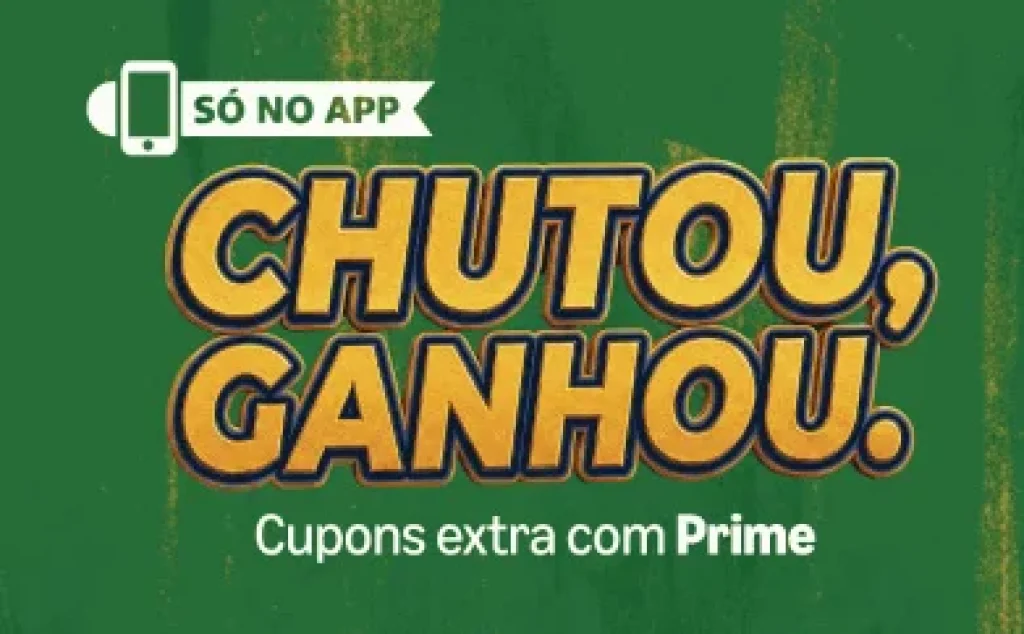 Amazon Chutou Ganhou – Dê seu palpite em jogos da Copa e desbloqueie cupons de até 80% OFF